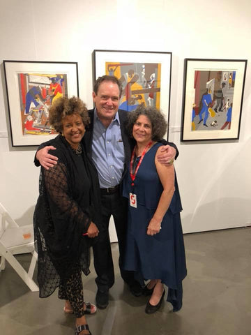 Alitash Kebede and Dorian Bergen at Seattle Art Fair with MB Art Galleries