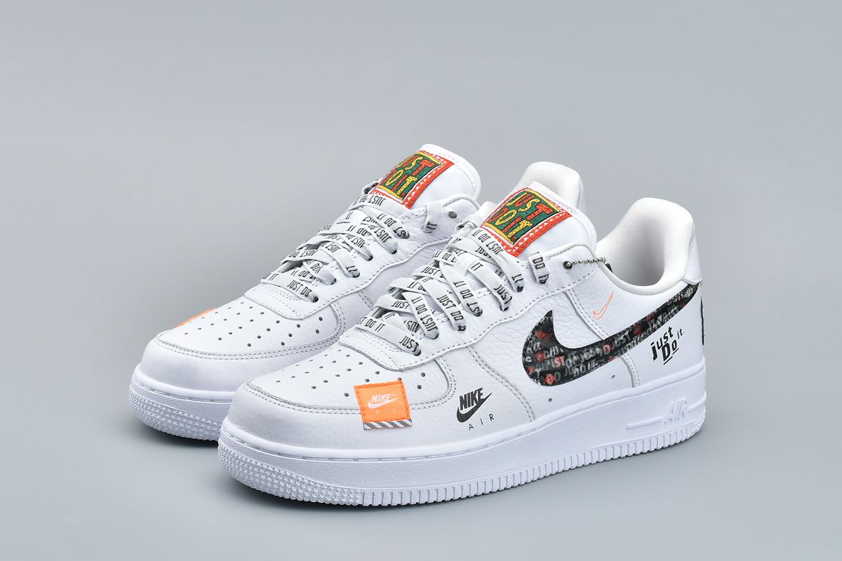nike air force 1 just do it orange and white