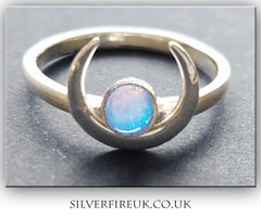 opal moon ring