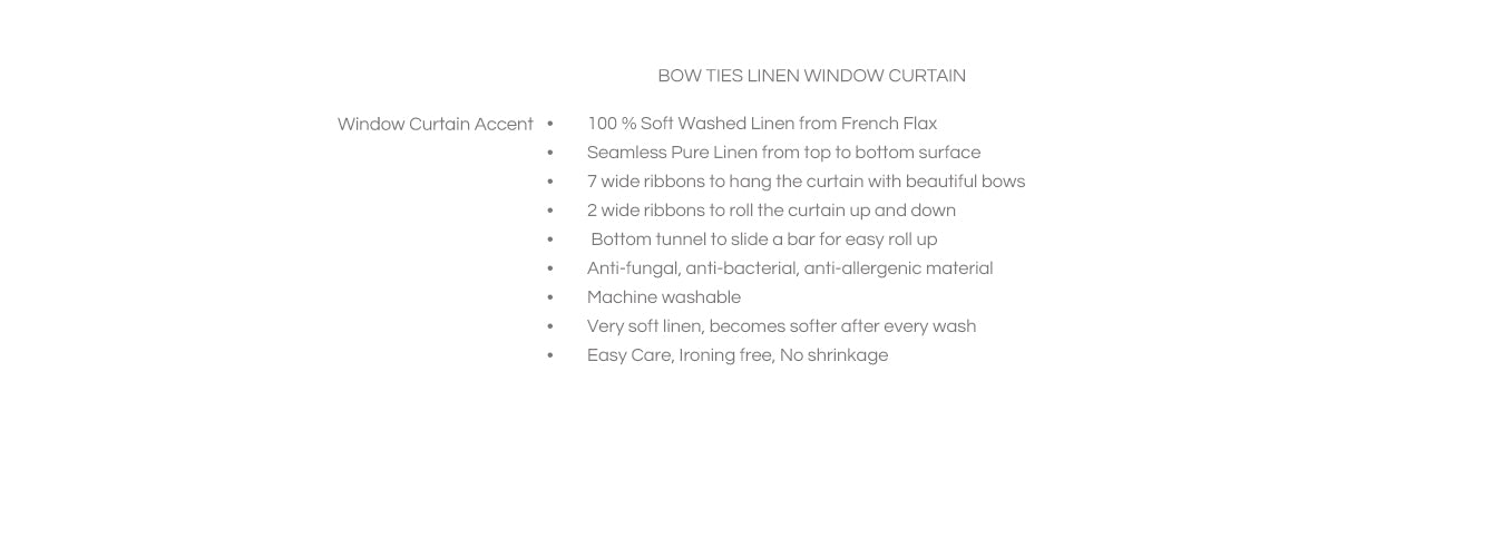 Feature Bow Ties Linen Window Curtain