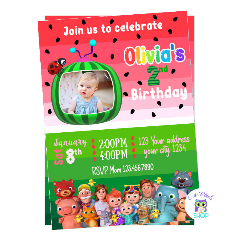 Cocomelon Invitation - Birthday – Cute Pixels Shop