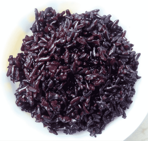 Cooked Manipuri Black Rice - Chakhao 
