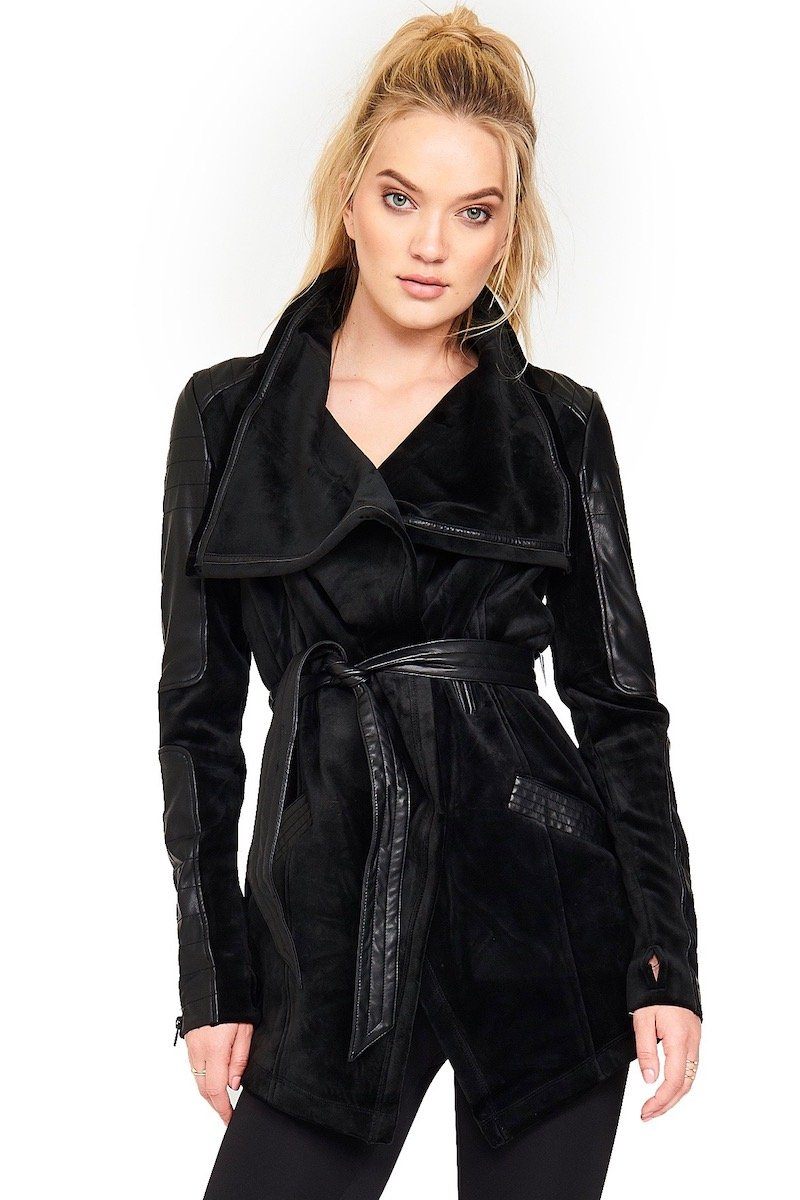 Drape Velour Jacket Drape Velour Jacket - Blanc Noir | INFLOWSTYLE