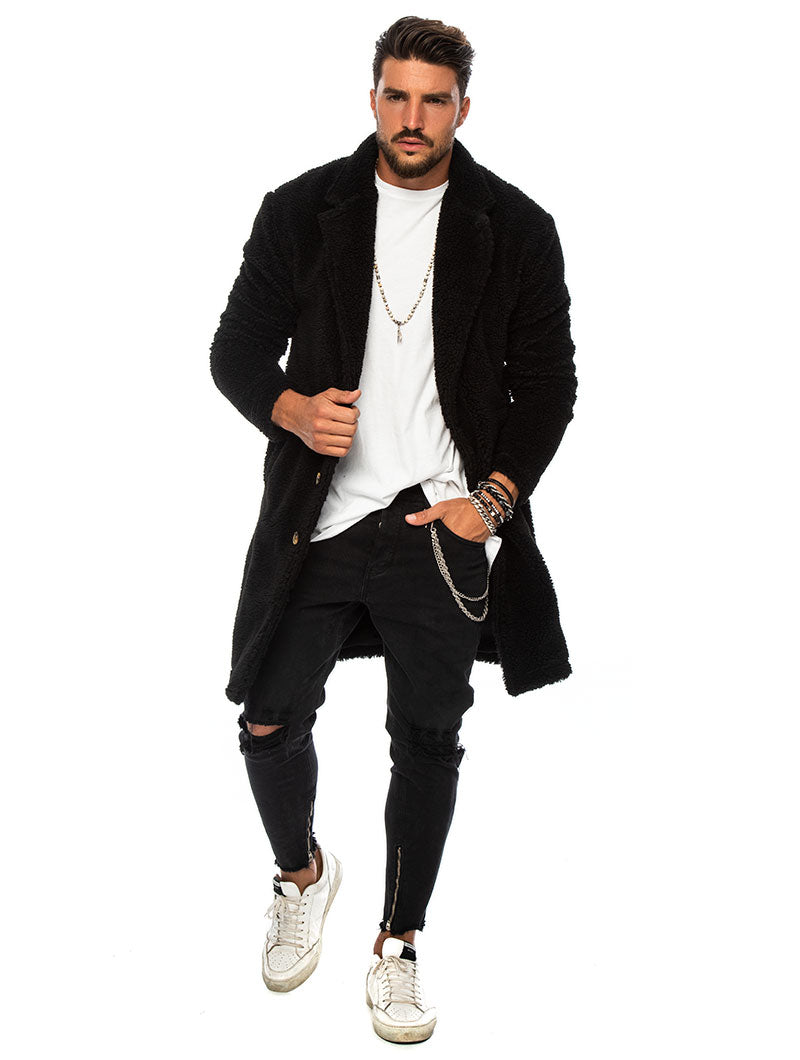 MIKE SHEARLING COAT IN BLACK