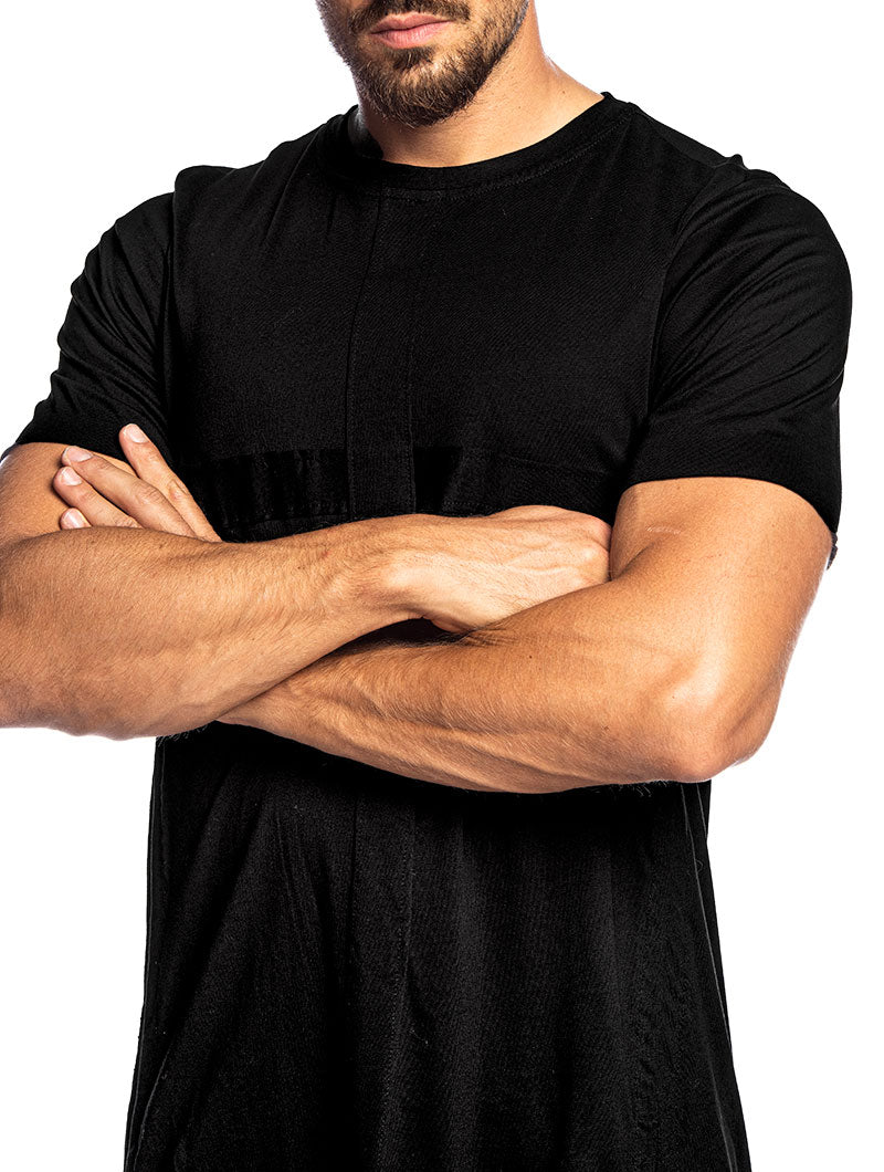 MASAKI LONG TEE IN BLACK