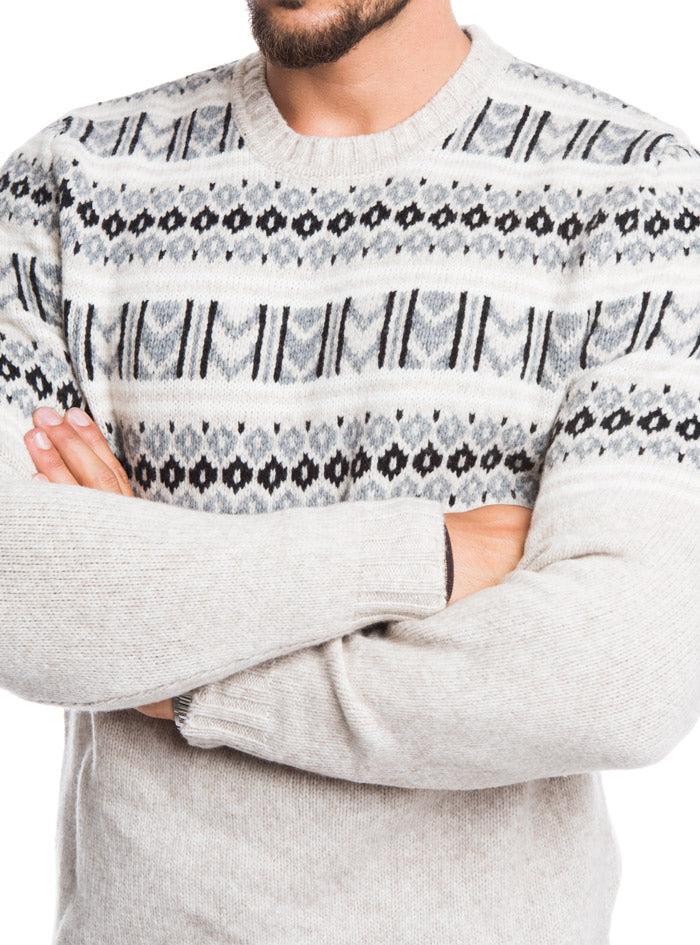 MEN'S CLOTHING | JAQUARD CREW NECK SWEATER | WOOLRICH