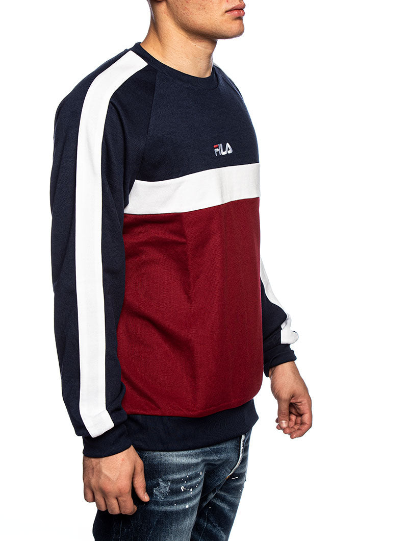 MEN PAAVO SWEATSHIRT IN BLUE AND BORDEAUX