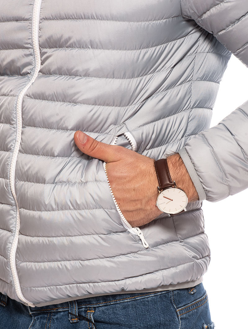 PUNK DOWN JACKET IN SILVER