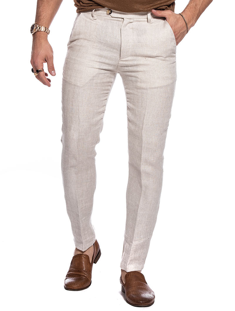 RUBEN FORMAL PANTS IN BEIGE