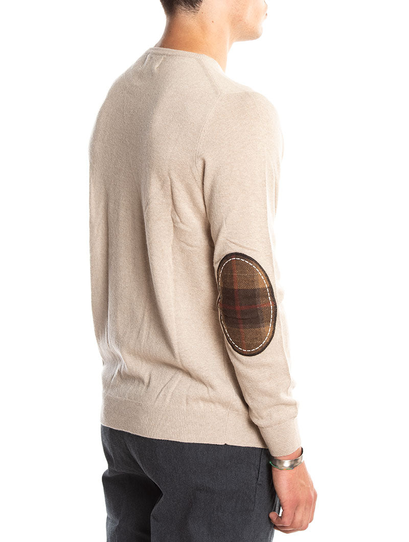 GASTONE PATCH SWEATER IN BEIGE