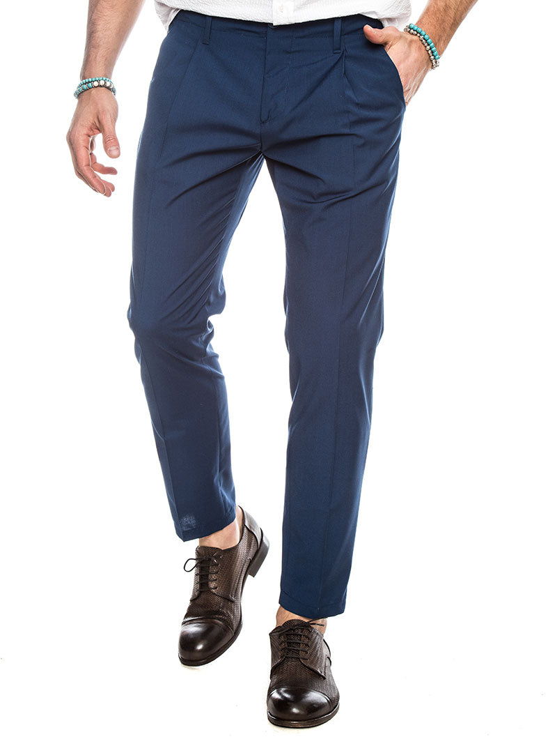ENIO COTTON TROUSERS IN INDIGO