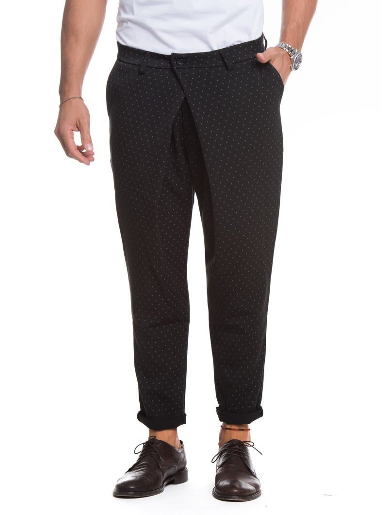 MEN'S CLOTHING | JOSEPH POLKA-DOT TROUSERS IN BLACK | NOHOW