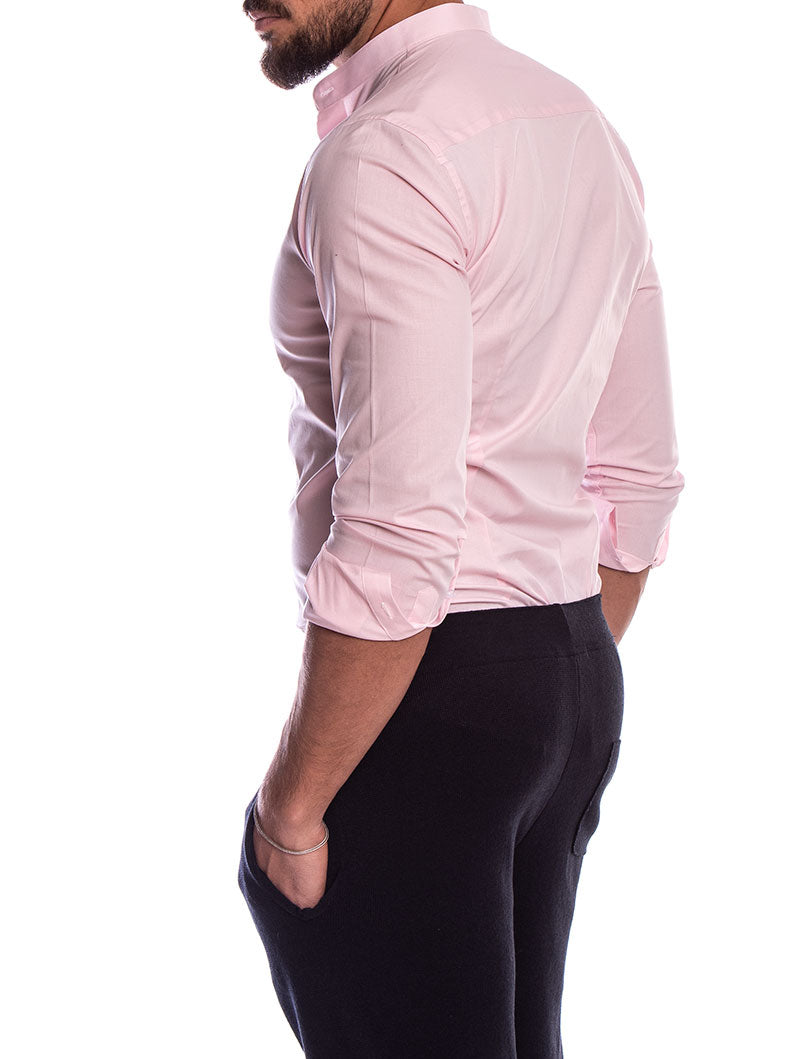 KOREAN COLLAR SHIRT IN PINK