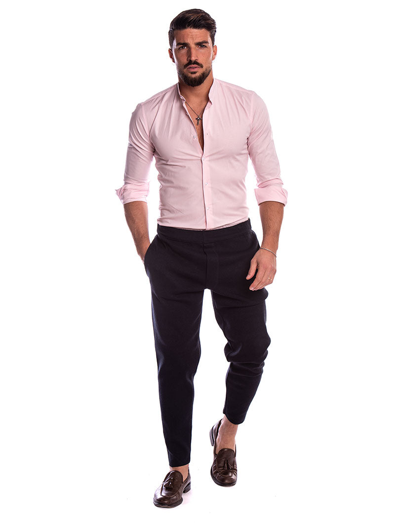 KOREAN COLLAR SHIRT IN PINK