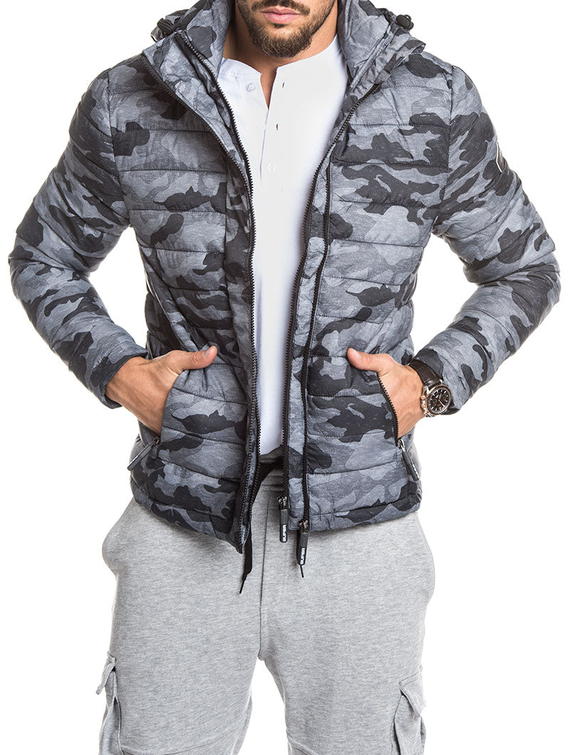 CAMO PRINTED DOWN JACKET