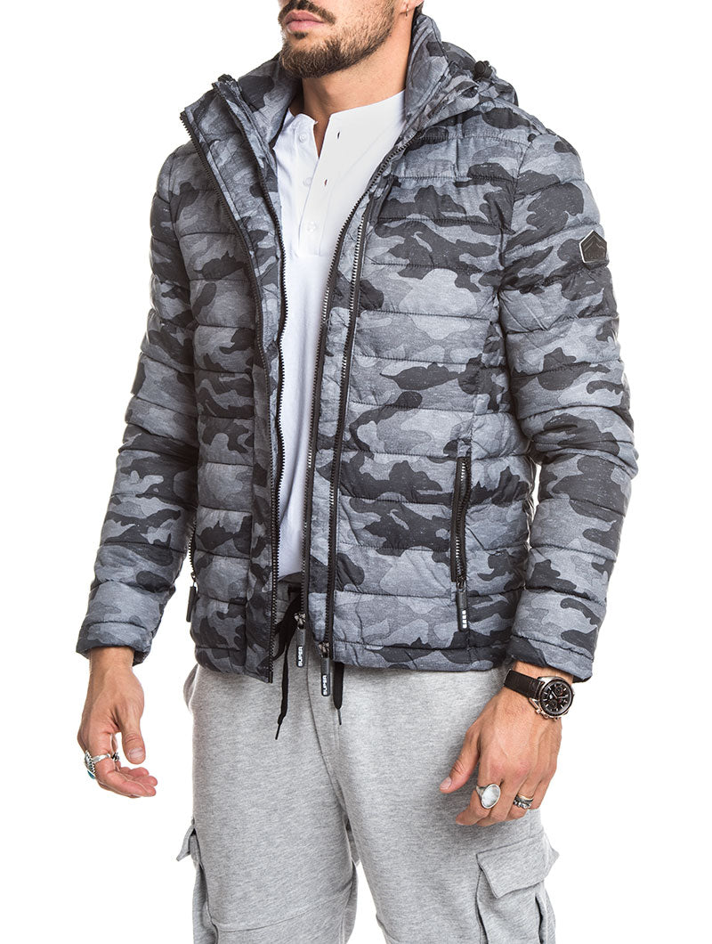 CAMO PRINTED DOWN JACKET
