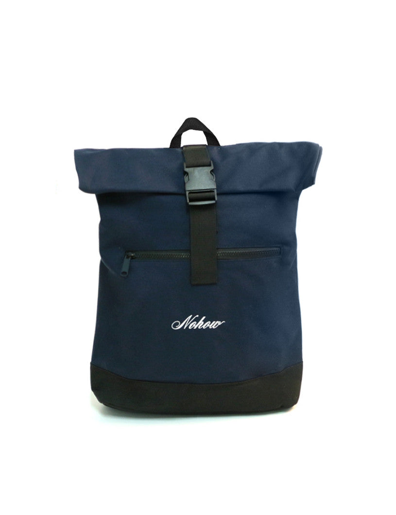 Roll Top Blue BackPack - blu bag