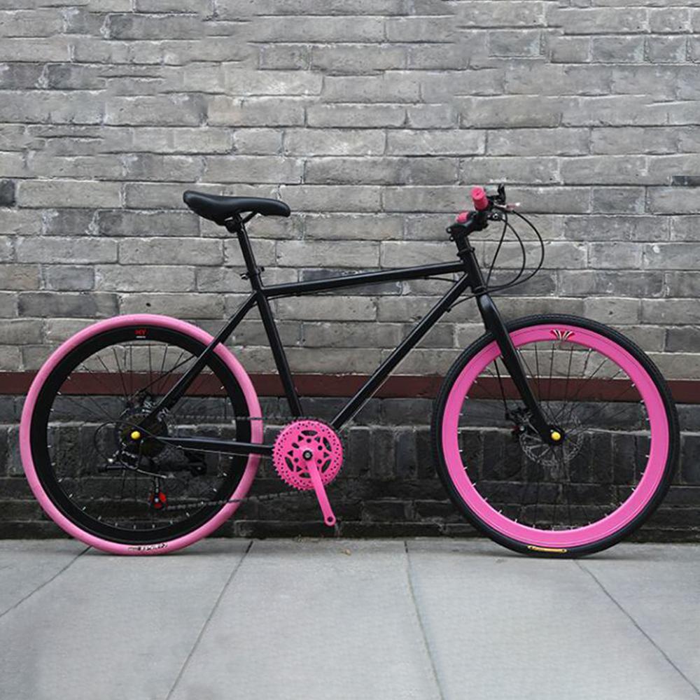 pink fixie bike