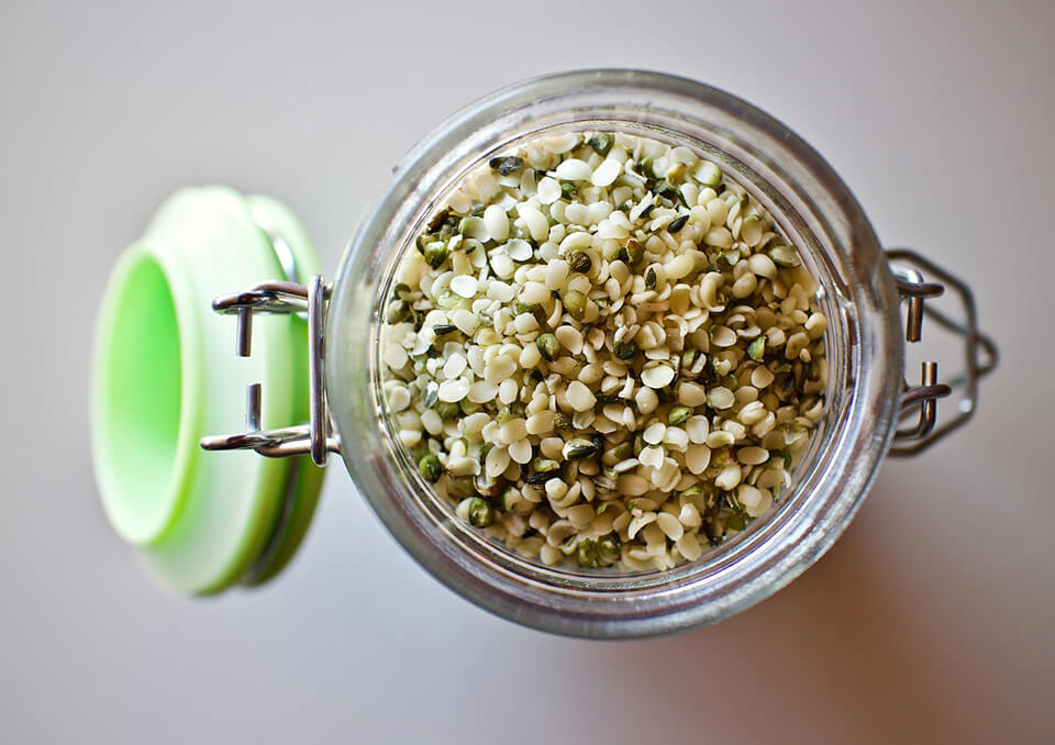 Hemp seeds, source of CBD oil