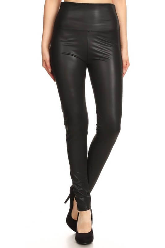 Faux Leather Liquid Leggings | High Waist Leggings – Jolie Vaughan Mature  Women's Online Clothing Boutique