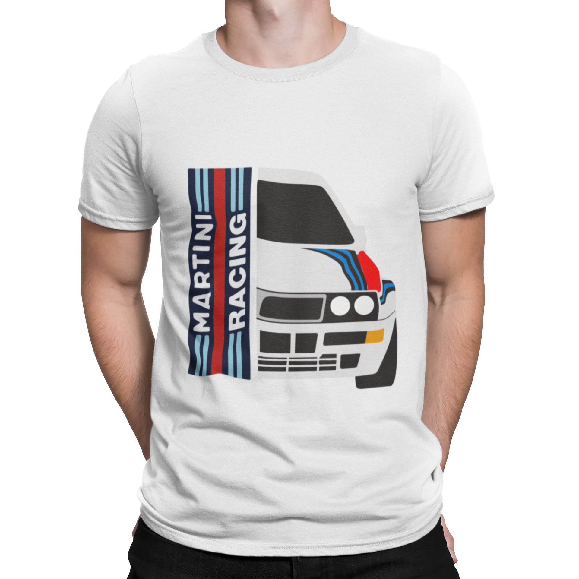 camiseta blanca lancia delta integrale martini hf 