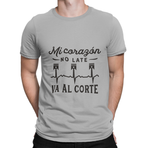 camiseta mi corazon no late va al corte frase racing camiseta de coches pistones