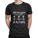 camiseta mi corazon no late va al corte frase racing camiseta de coches pistones