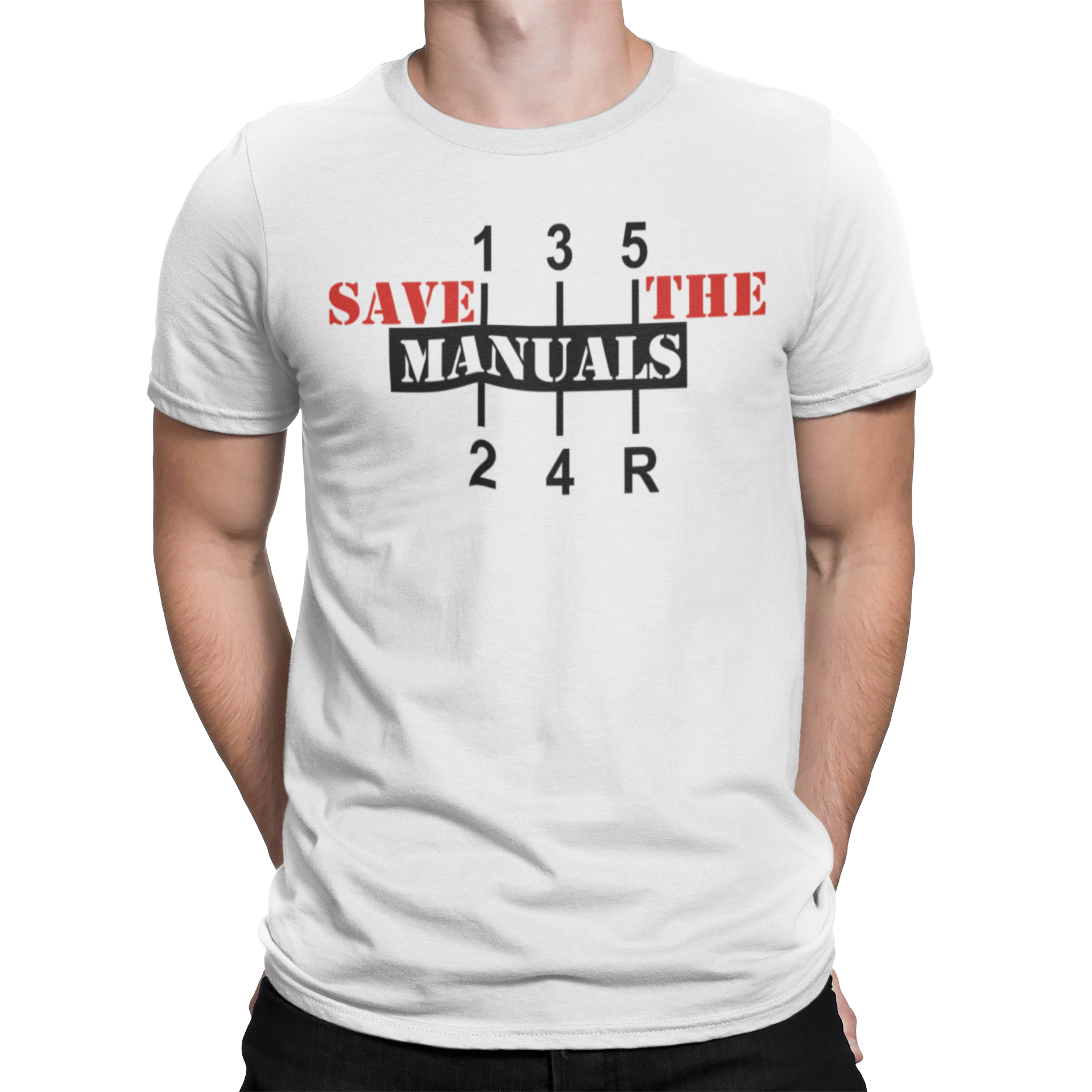 Camiseta "Save the manuals"