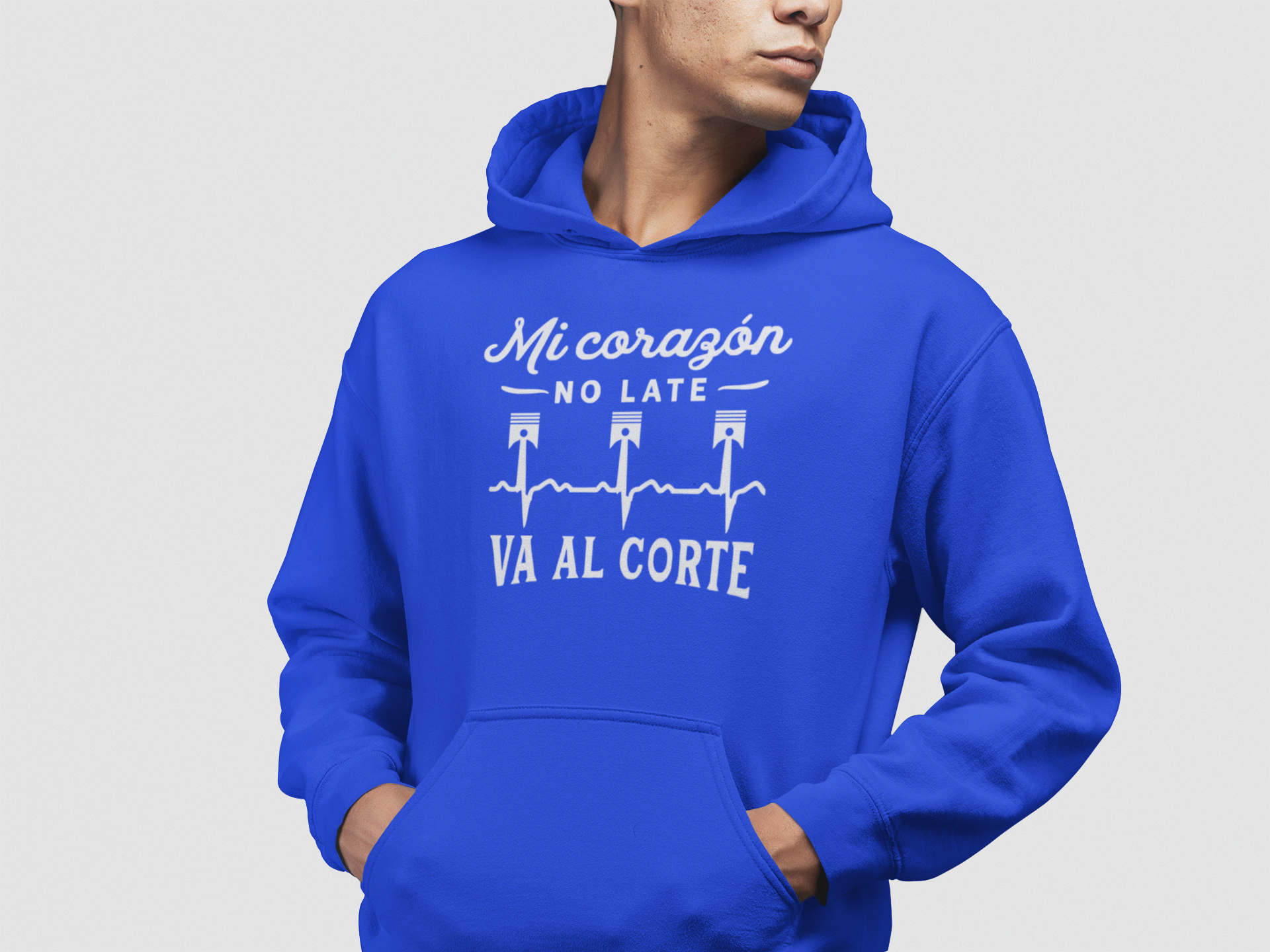 Sudadera "Mi corazón no late, va al corte"