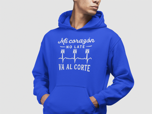 Sudadera "Mi corazón no late, va al corte"