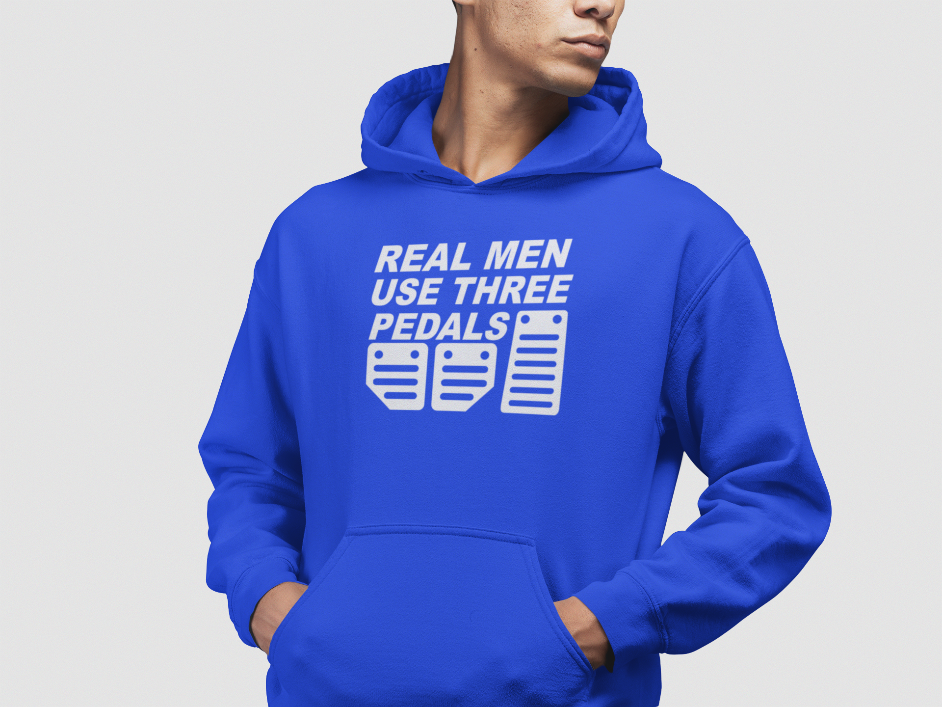 Sudadera "Real men use three pedals"