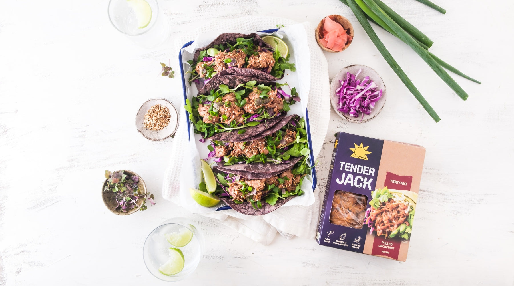 Vegan Teriyaki Jackfruit Tacos Amazonia