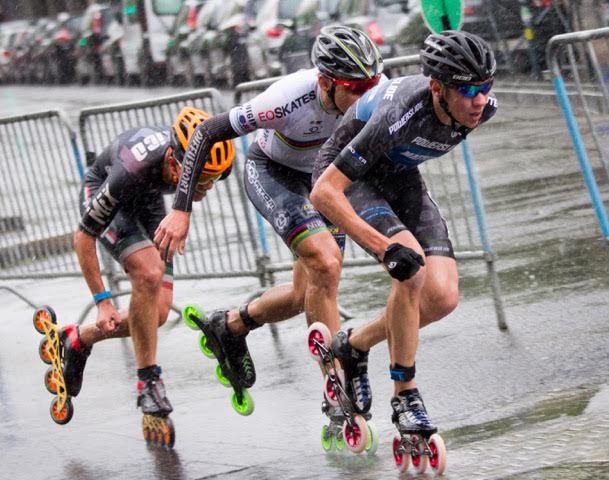 Bart Swings and Livio Wenger on Bont Red Magic Wheels at Rennes, France. 