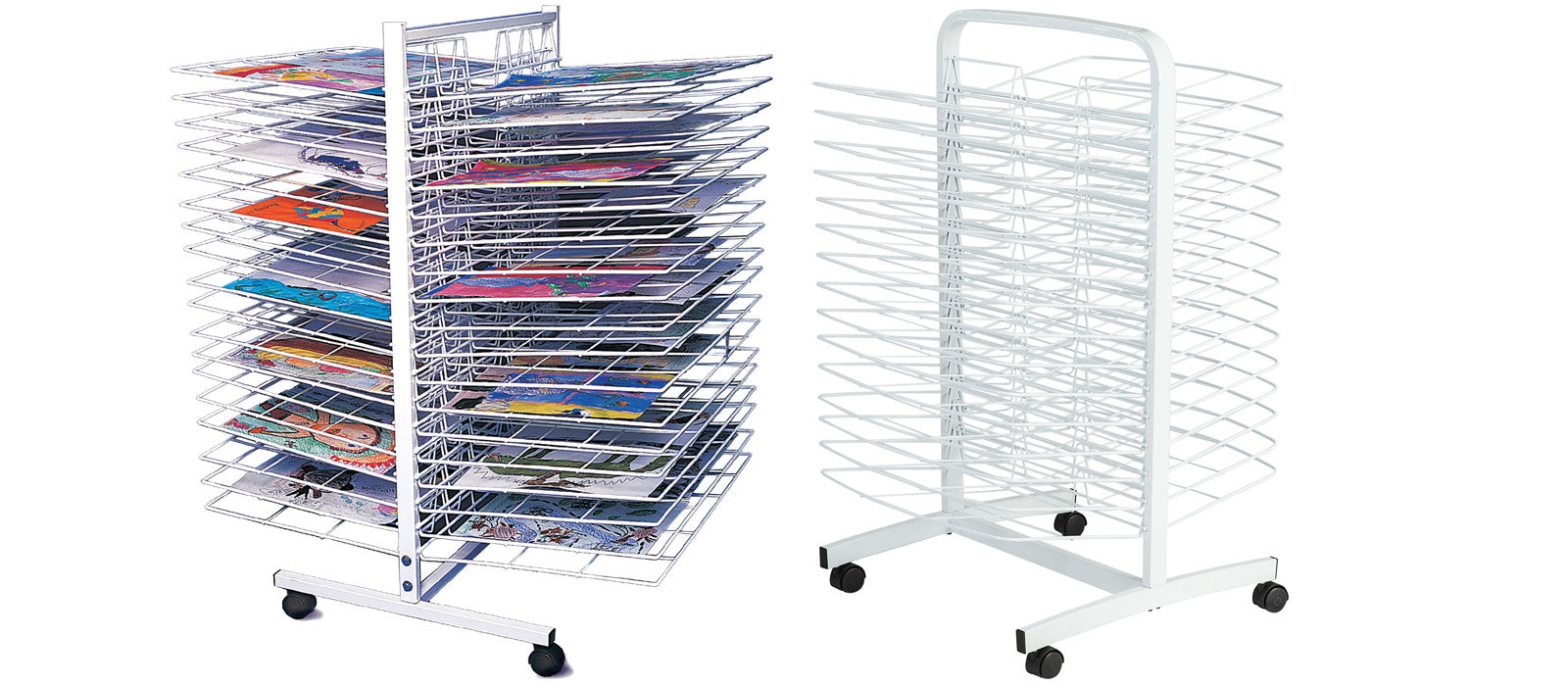 Wire Art Drying Rack Flexible Shelves Mobile Cart for Painting Craft  Artwork Canvas Storage, Stackable Metal Stainless Steel Art Rack Power  Coated for