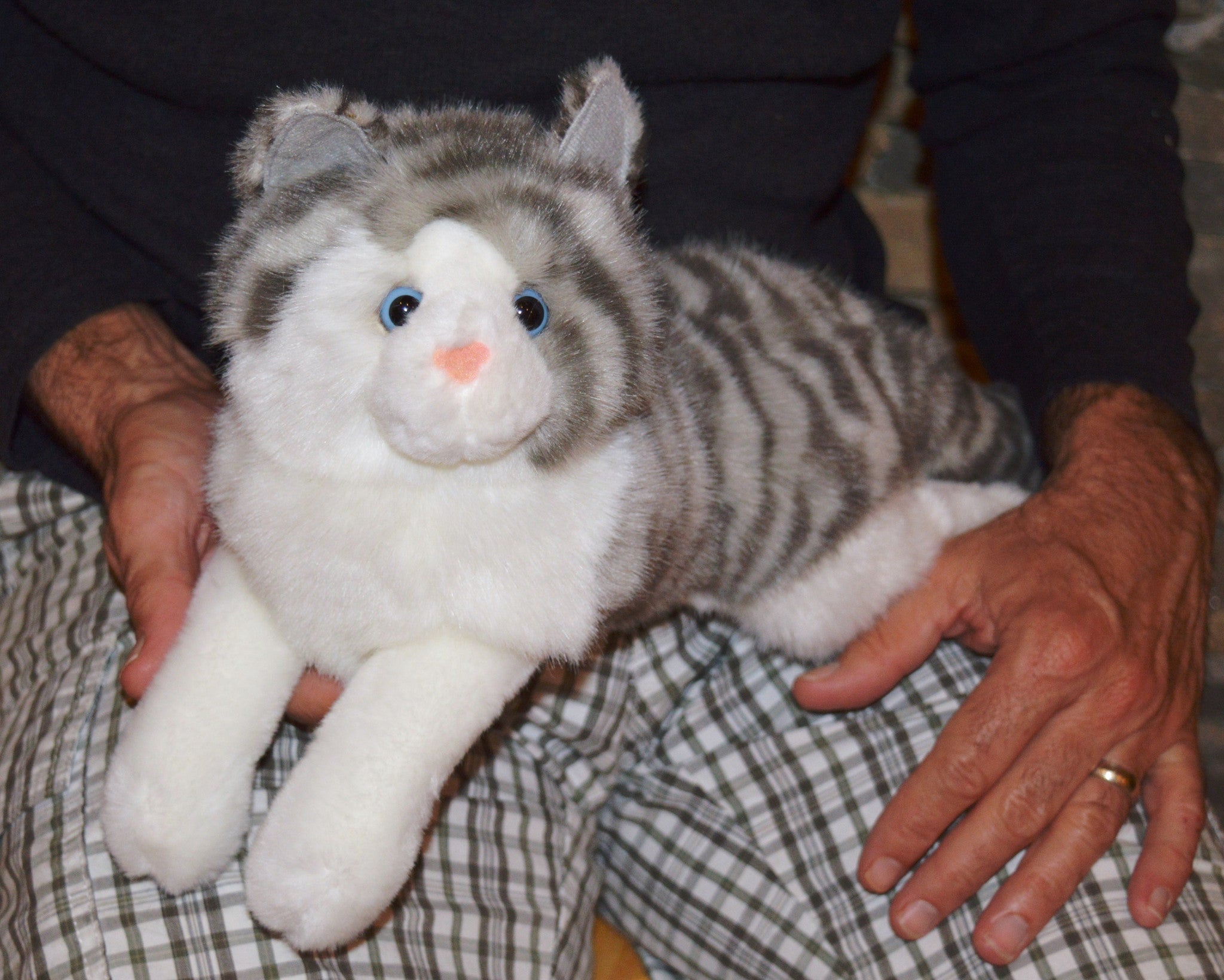 Tiger Striped Cat Stuffed Toy for Seniors and People with Alzheimer�s