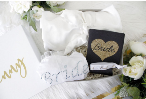 WEDDING GIFT IDEAS | Bride to be Gift Box | Bridal Shower Gifts - Flat Lay of Collection