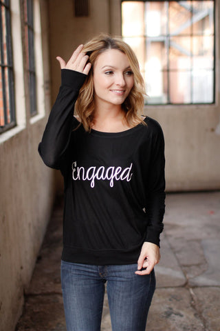 Shop Our Adorable Engaged Off The Shoulder Shirt
