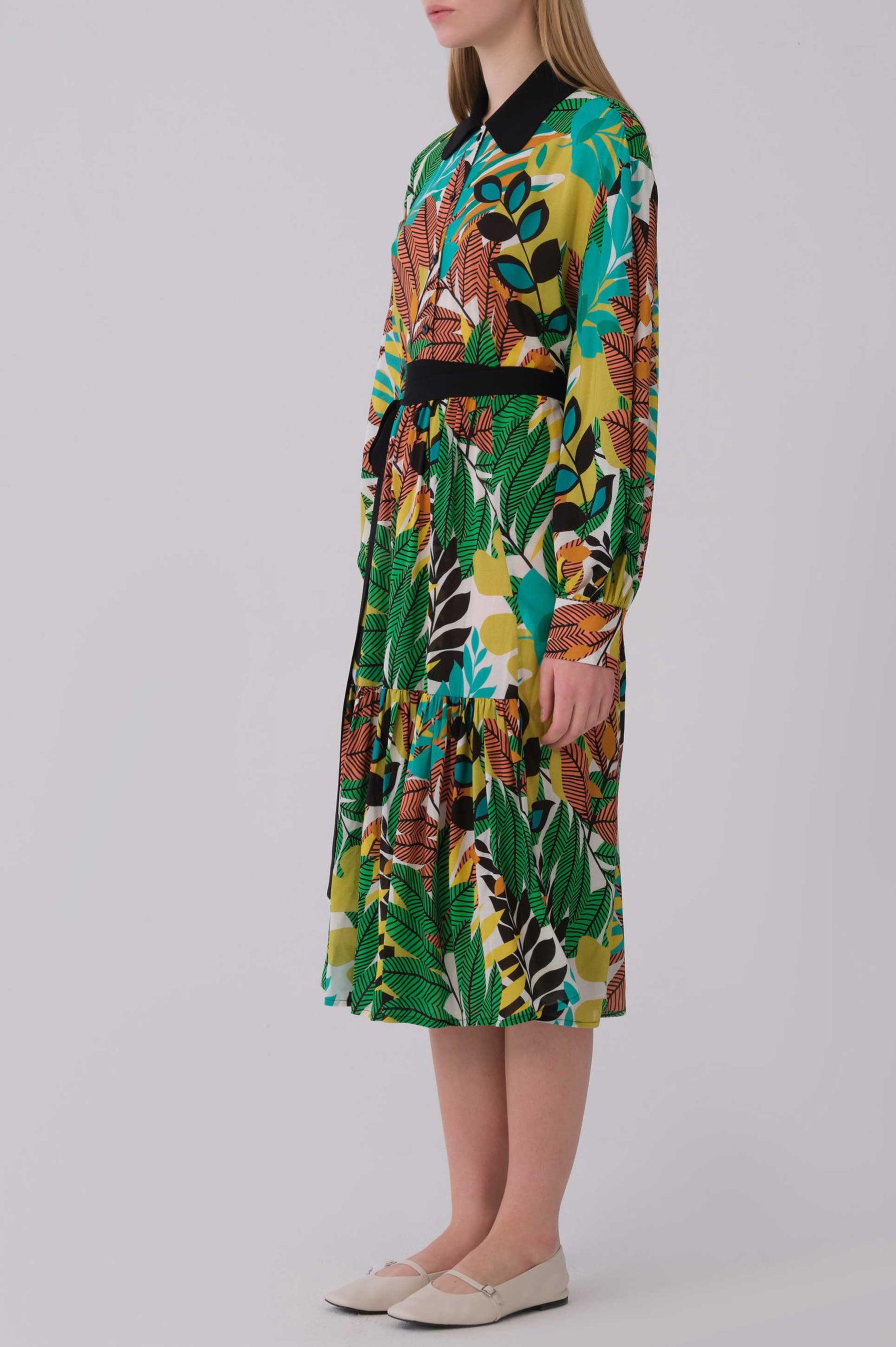 Roman Tropical Midi Dress. 2