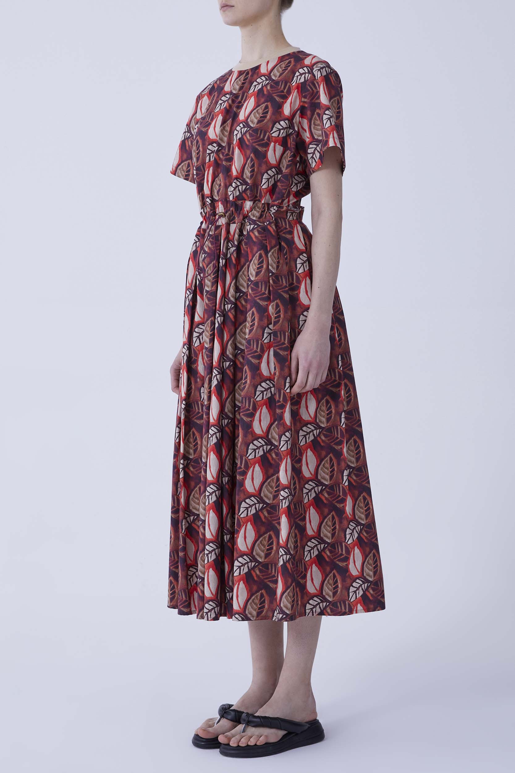 Roman Deco Leaf Maxi Dress. 2