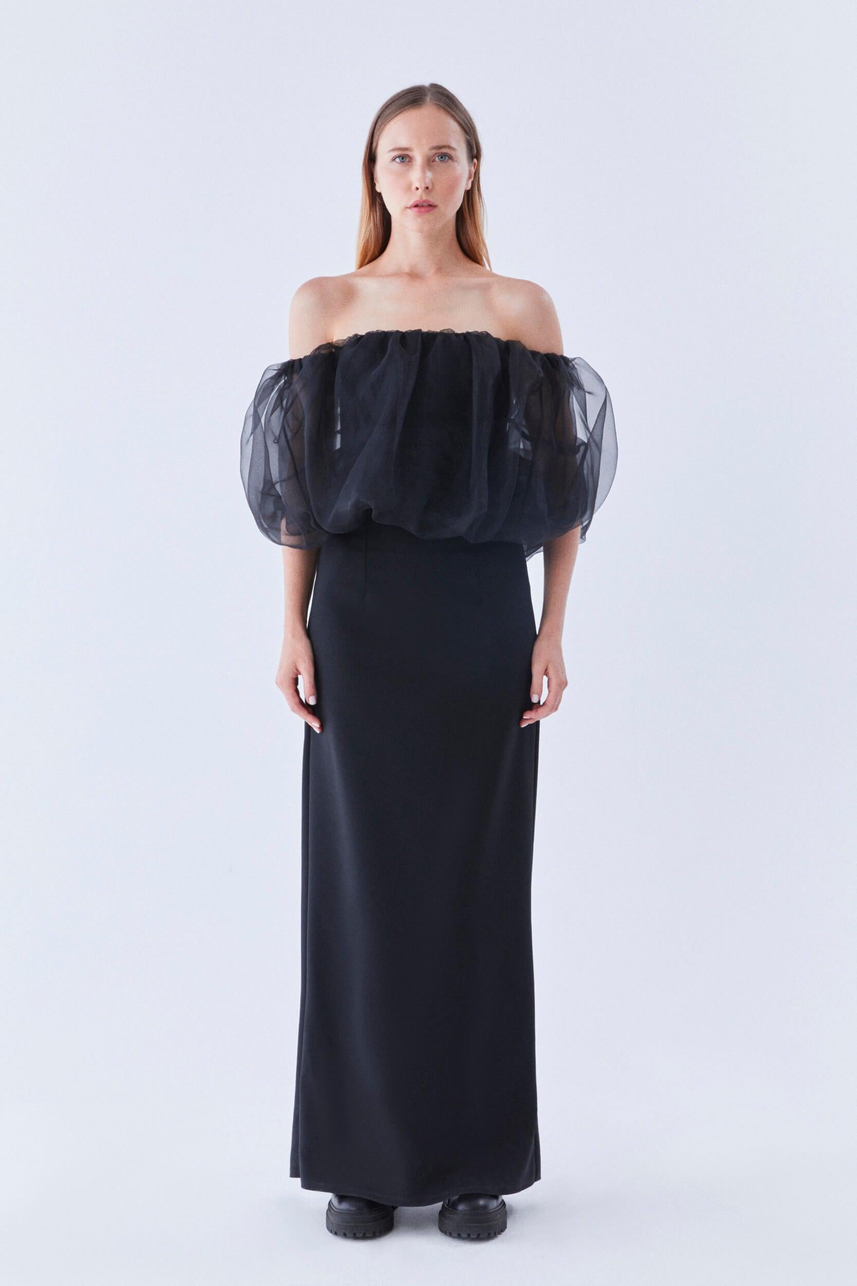 Roman Black Sleeveless gown. 1