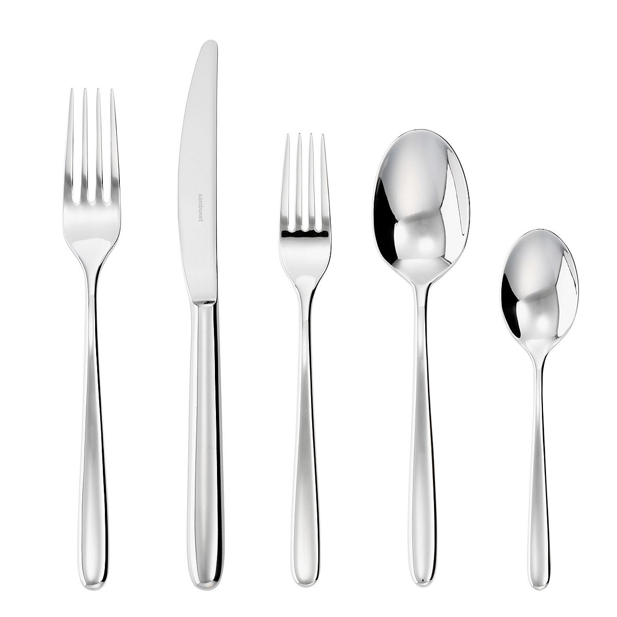 Hannah Stainless Steel Silverware, 5 Piece Set