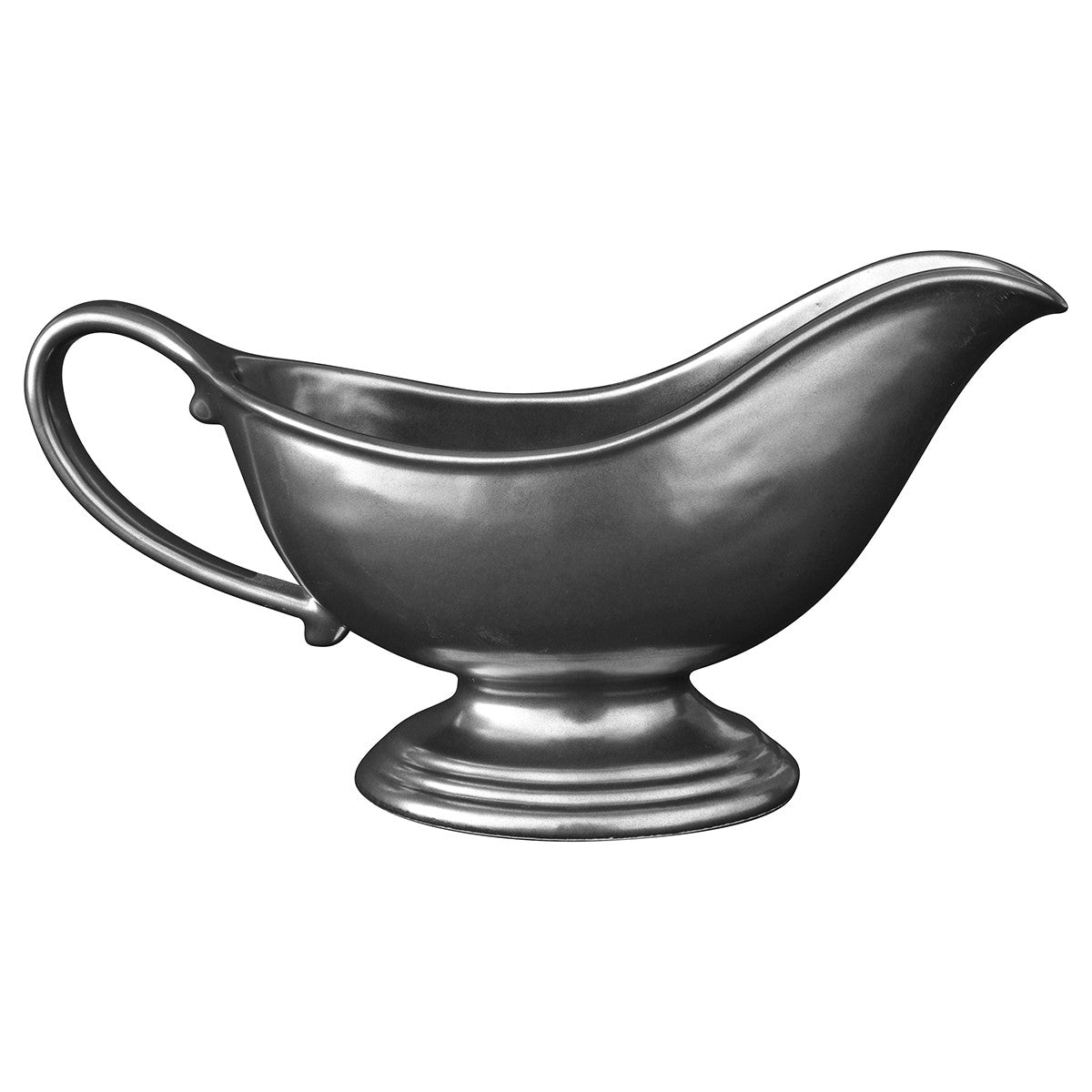 Pewter Stoneware Sauce Boat(D)