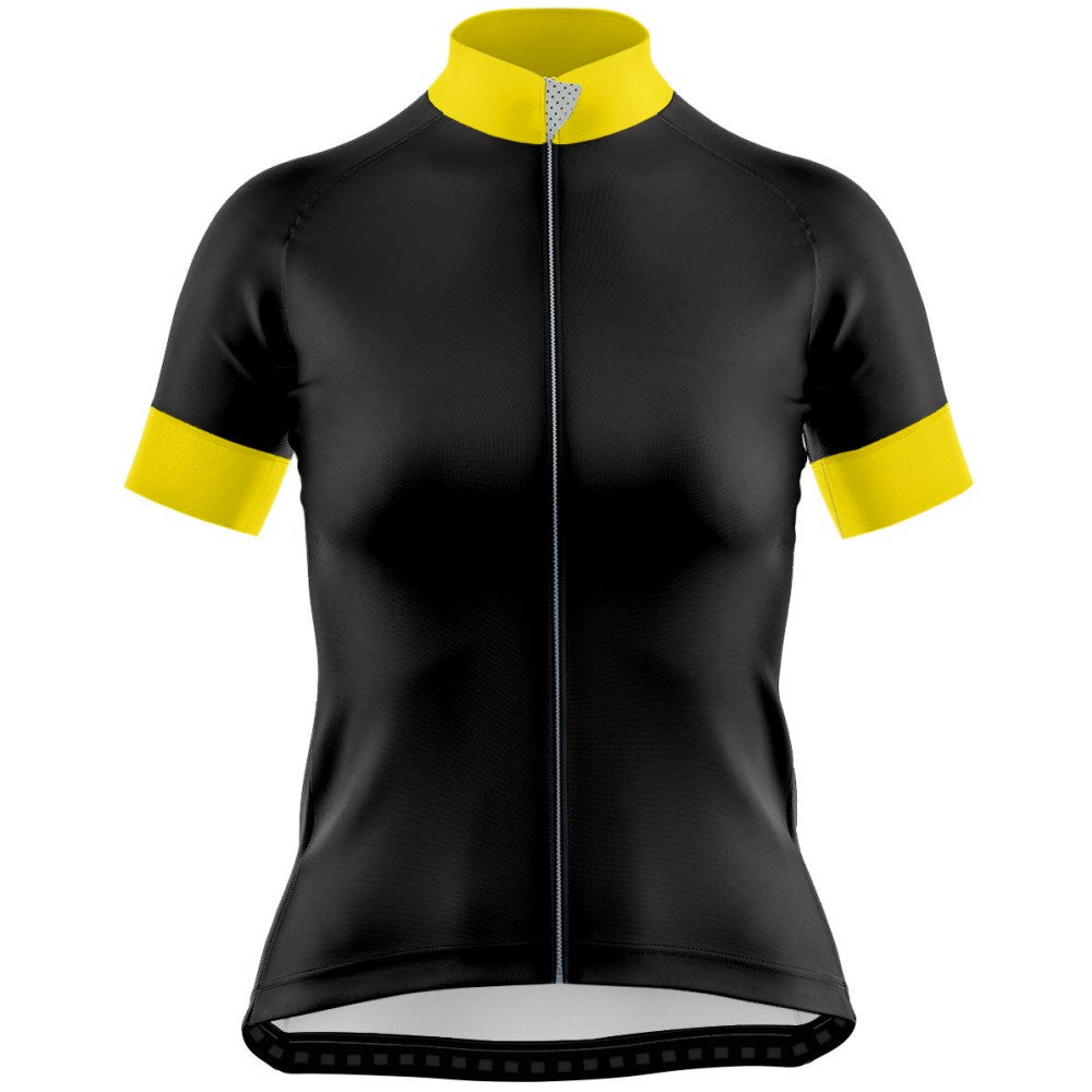 black yellow cycling jersey