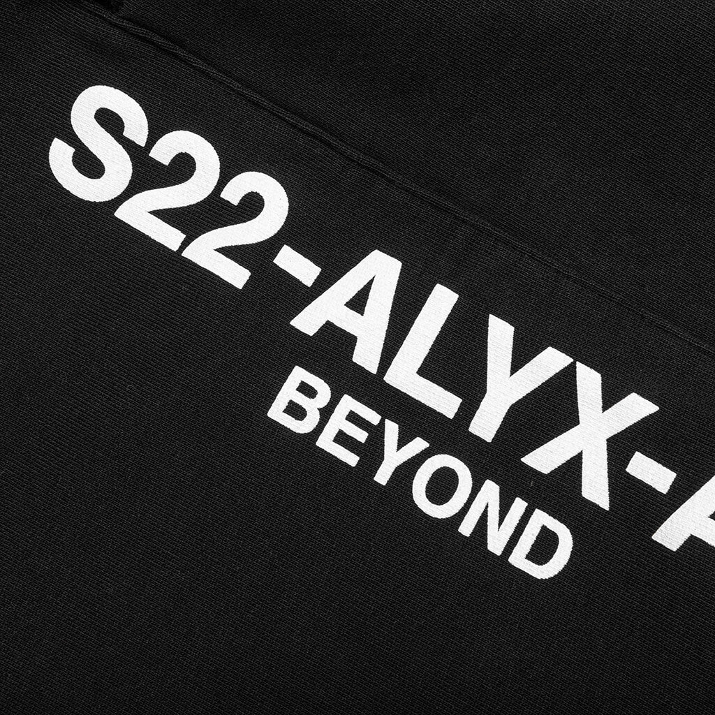 1017 ALYX 9SM 22AW ロゴフーディー ブラック