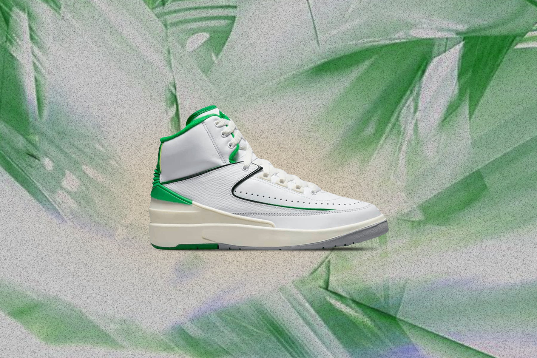 Air Jordan 2 Retro (GS) - White/Lucky Green/Sail