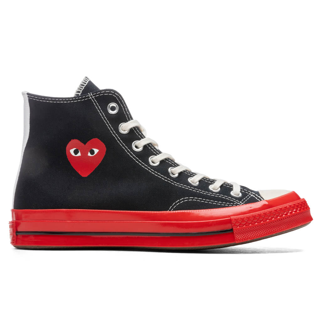 Converse x Comme Des Garcons PLAY All Star '70 Red Sole - Bla Feature