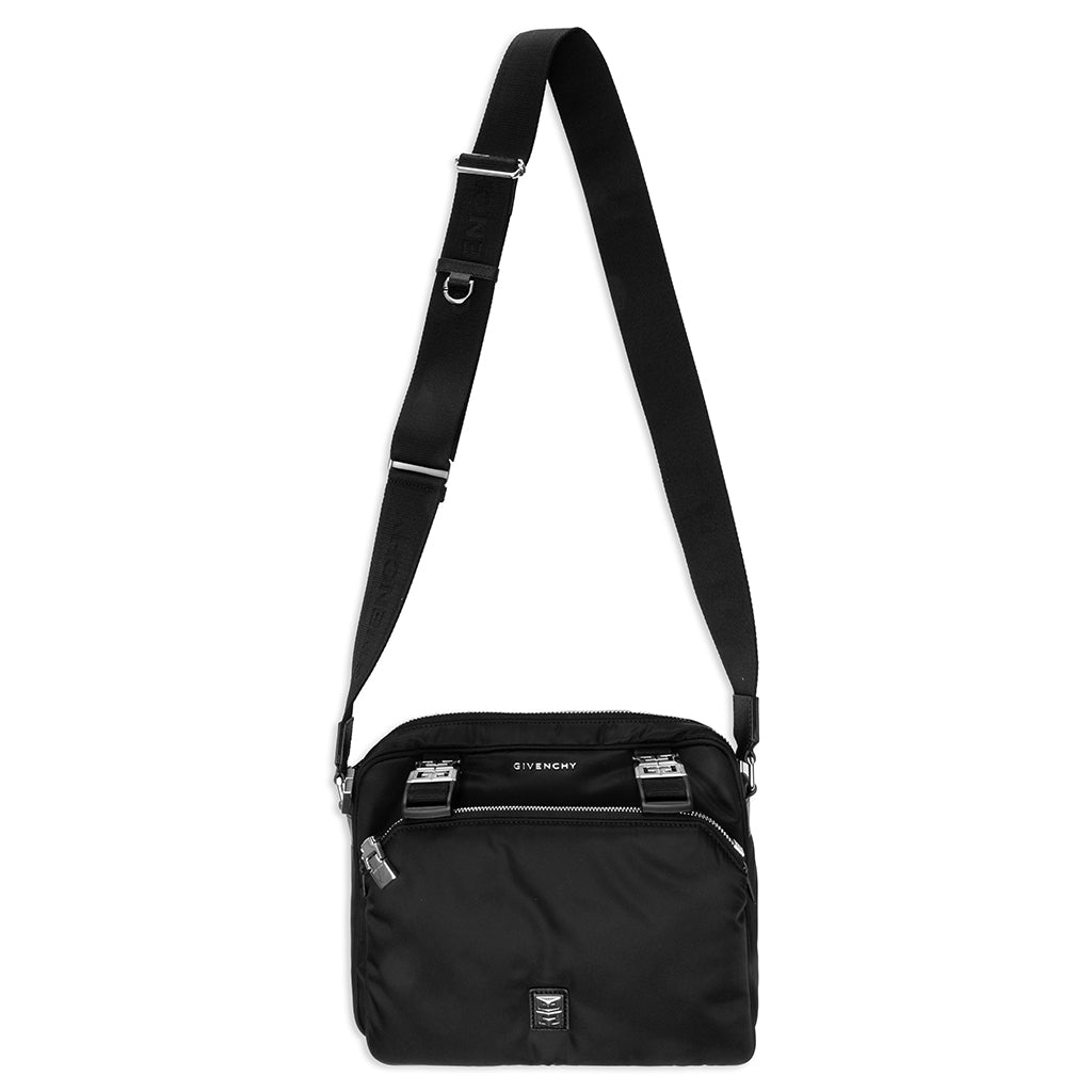 Givenchy 4G Light Double Pouch Messenger Bag - Black – Feature