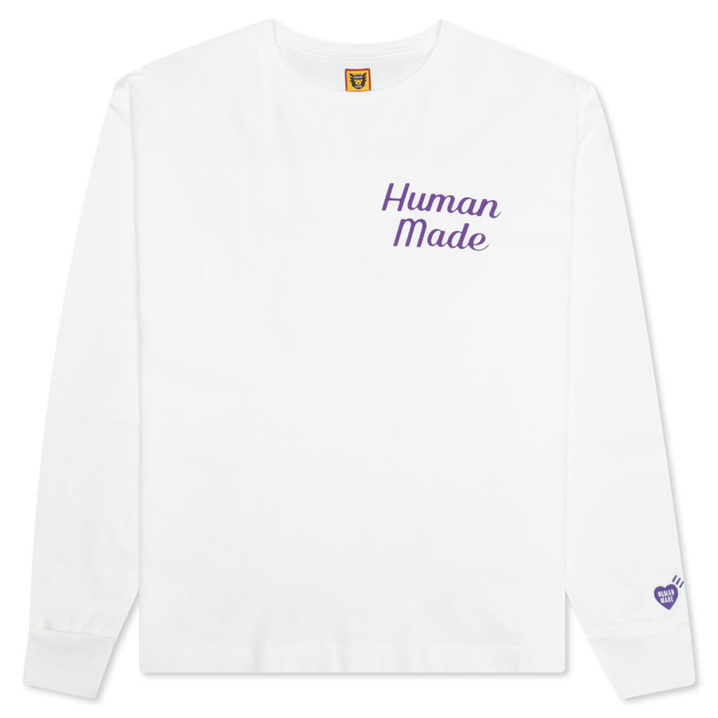 Flamingo L/S T-Shirt - White – Feature