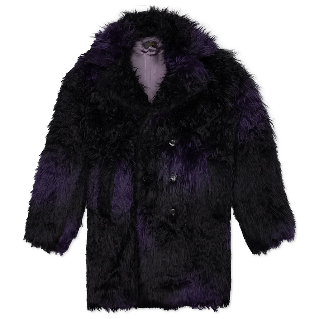 Needles Pea Coat Acrylic Fur/Blurred Dot - Black