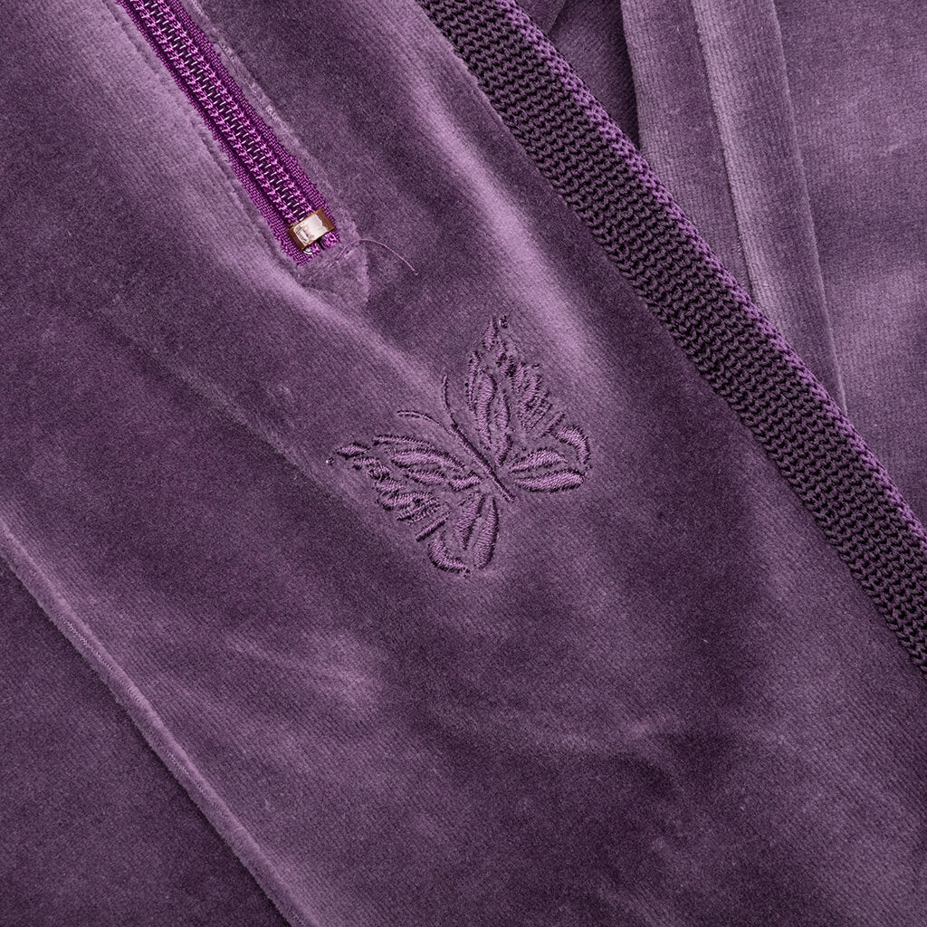 Velour Narrow Track Pant - Purple – Feature